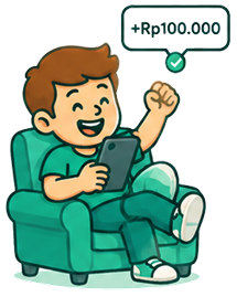 Boy earning money on phone
